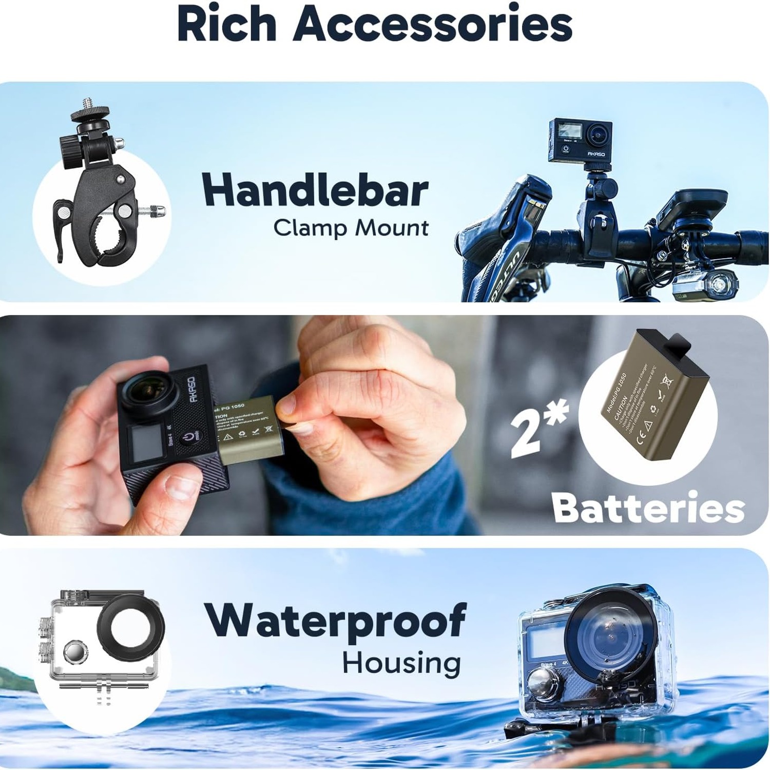 4K Action Camera with 64GB Card Bundle: image 8