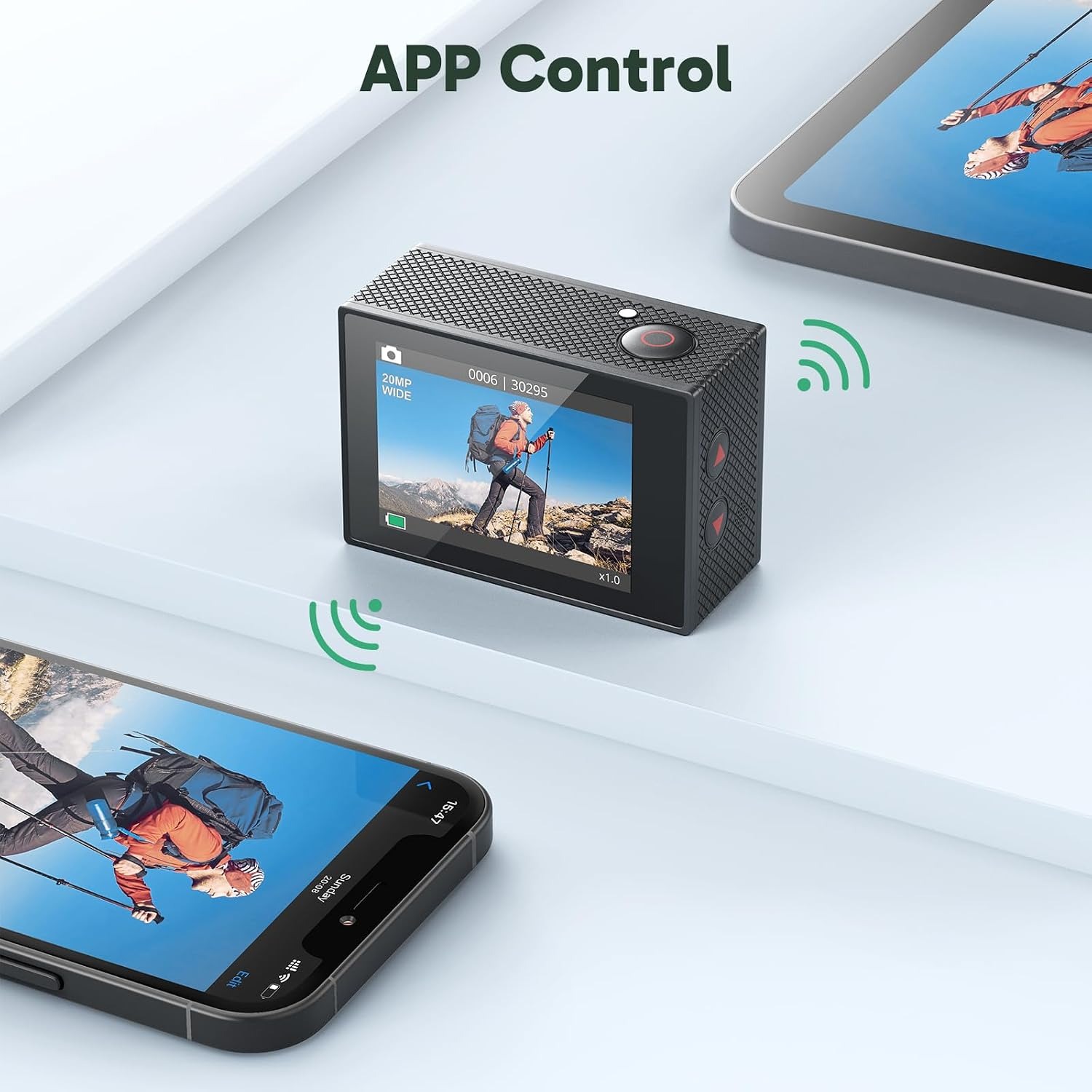 AKASO EK7000 4K WiFi Action Camera with Waterproof Case and Mount Kit