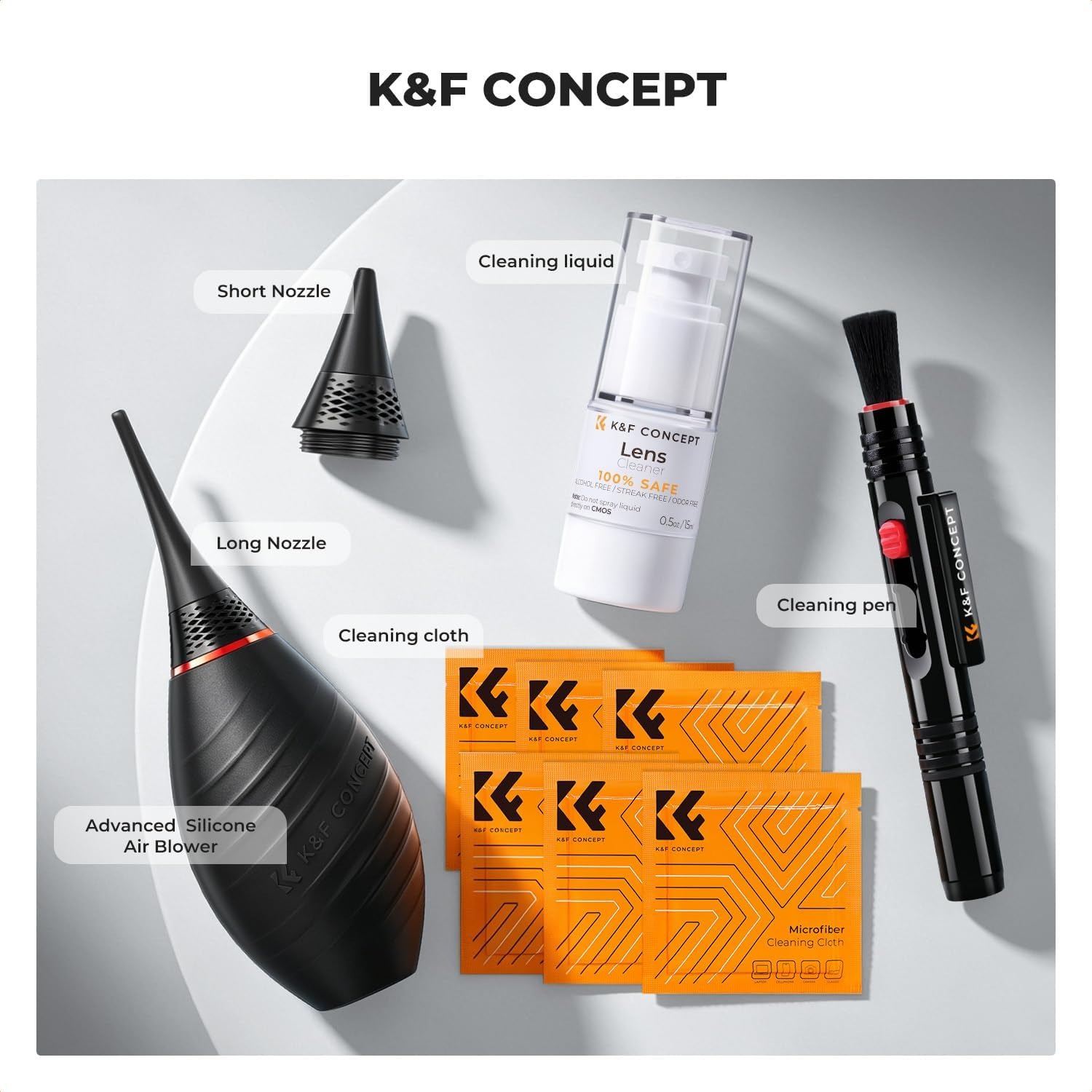 10-in-1 Camera Cleaning Kit with Air Blower, Lens Pen and Microfibre Cloths: image 2
