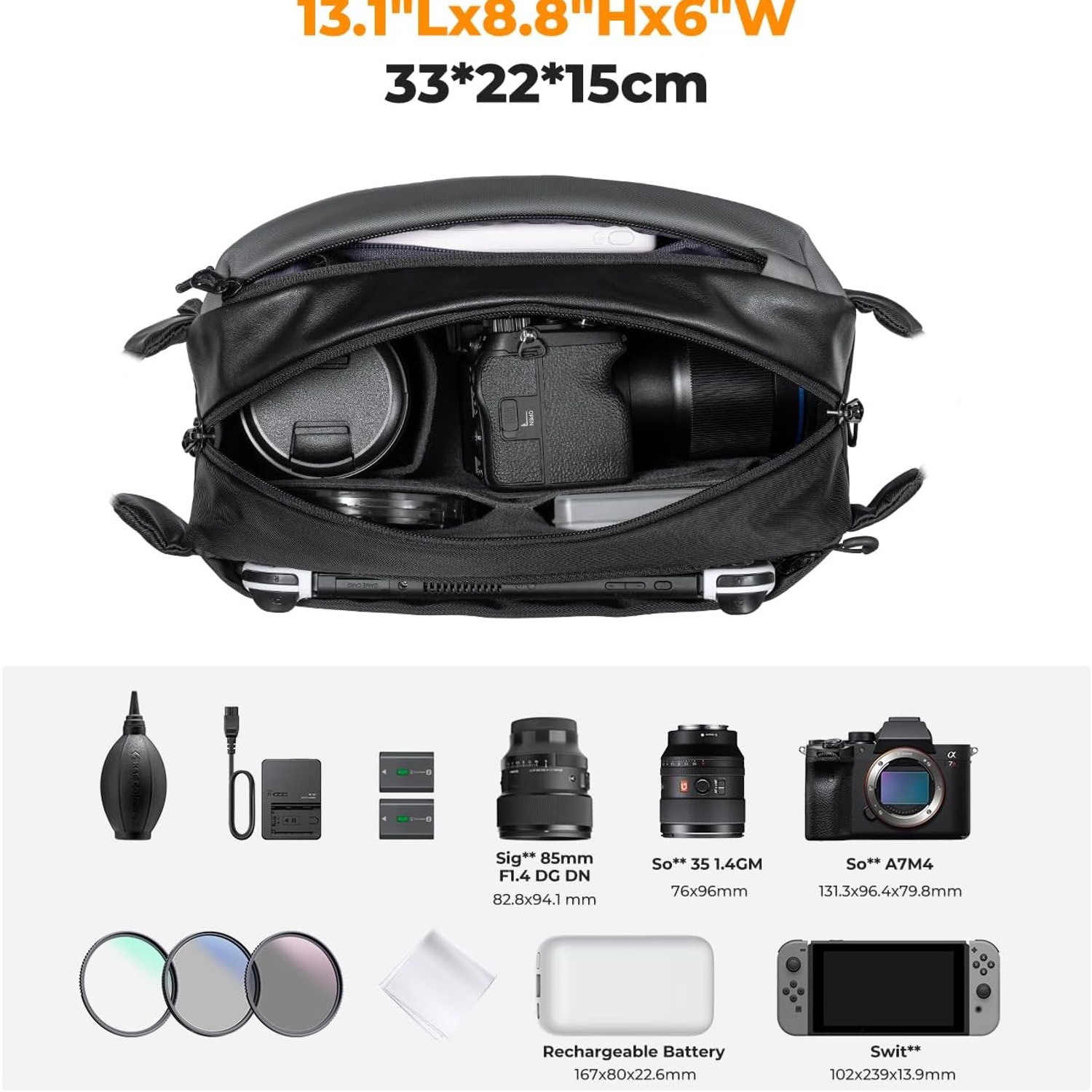 10L Camera Sling Bag