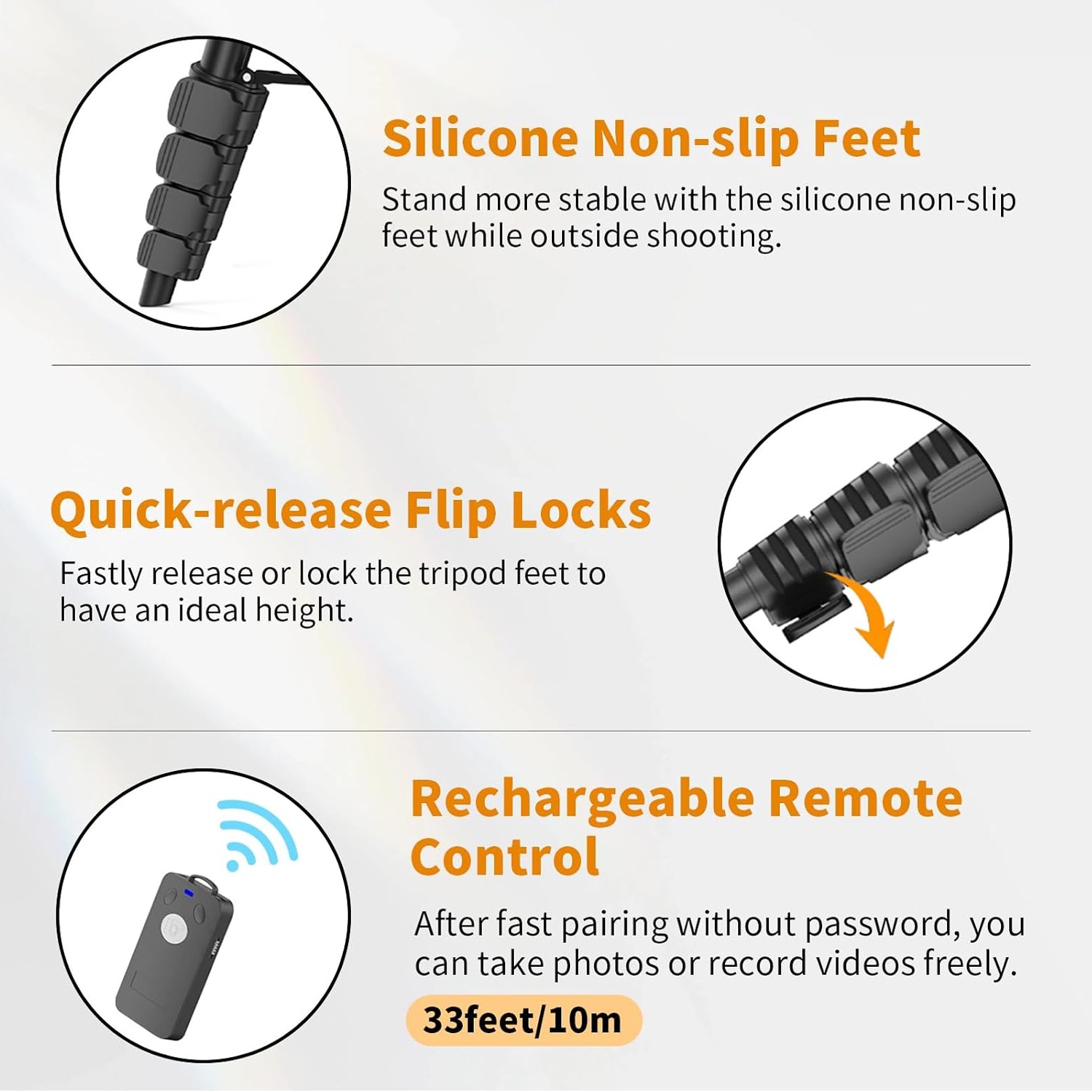 170cm Aluminium Camera Tripod with Phone Mount, Remote and Travel Bag