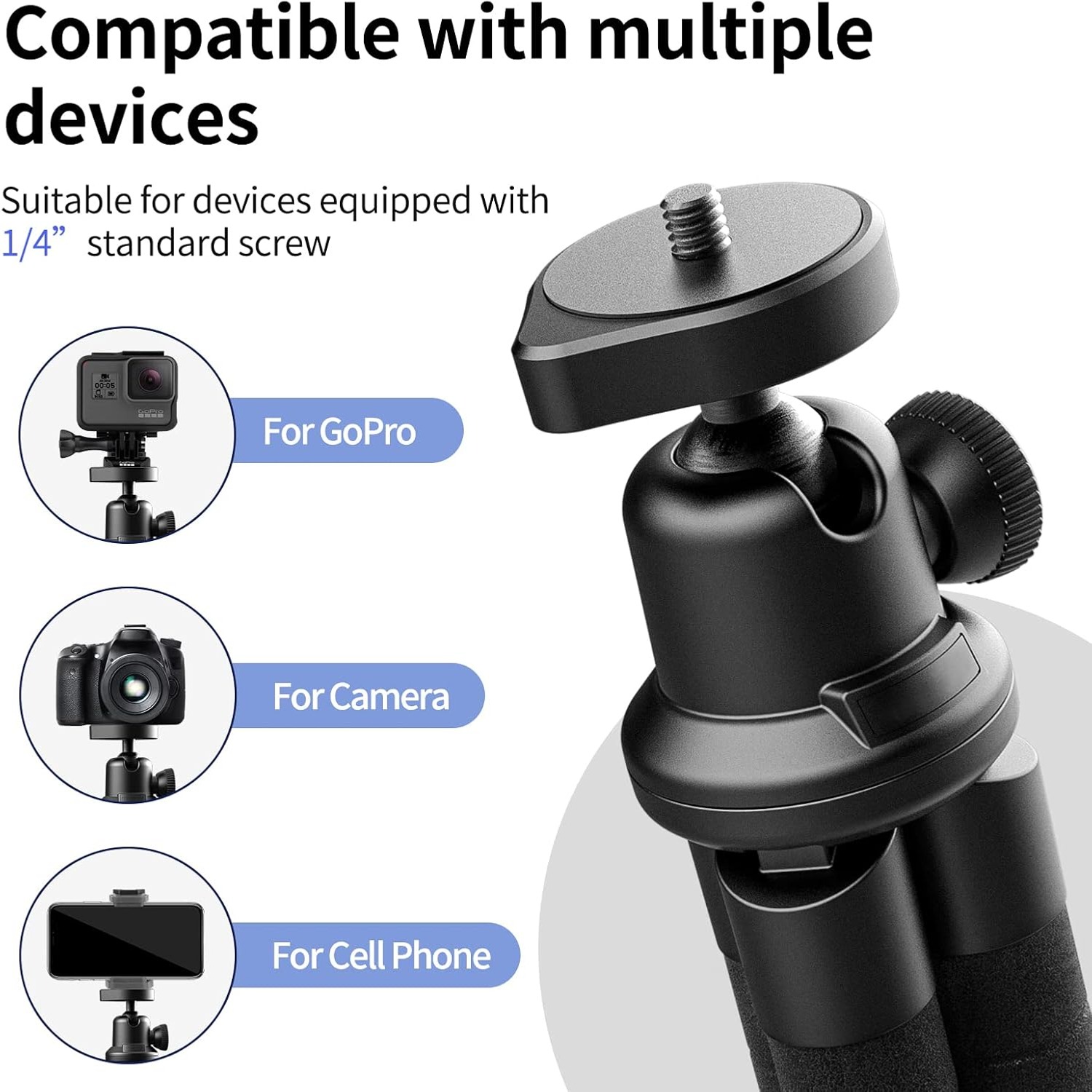 Aureday Mini Phone Tripod with Wireless Remote