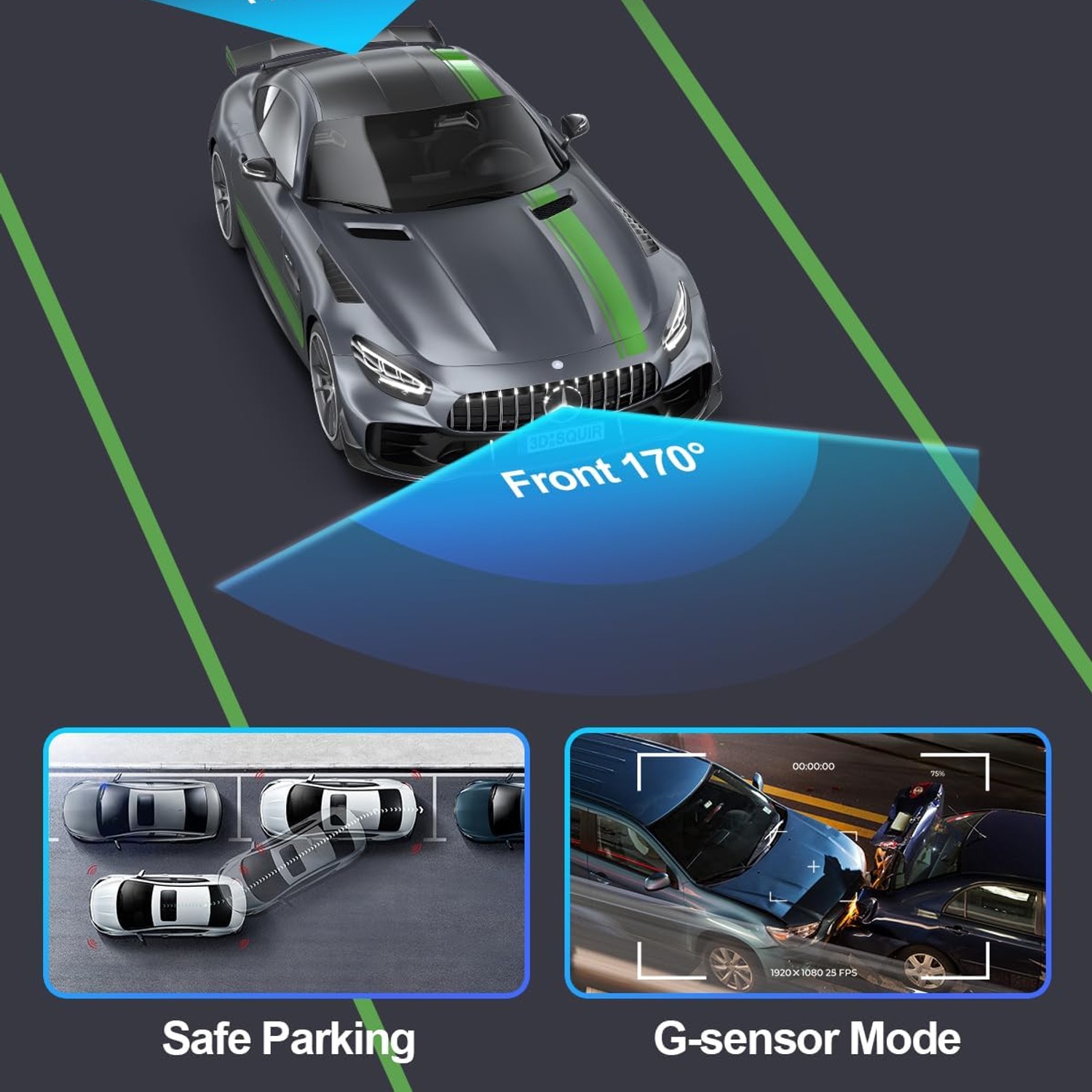 CHORTAU 2K Dual Dash Cam with 3-Inch Screen: image 7