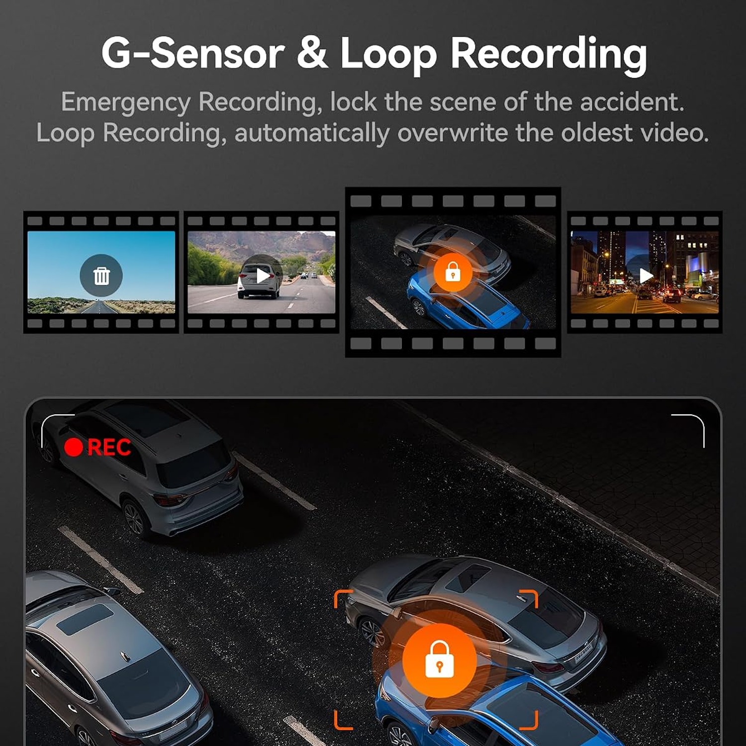 WOLFBOX i07 3 Channel Dash Cam with Front, Cabin and Rear Cameras: image 8