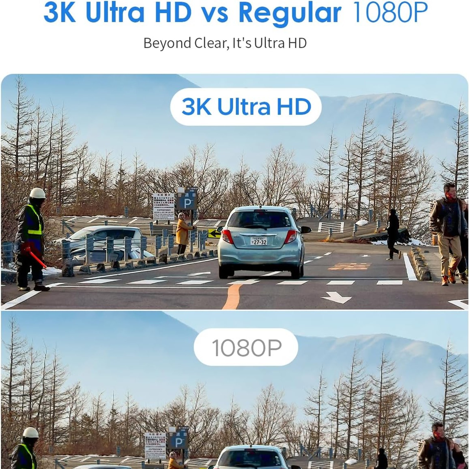 KAWA D6 3K Voice Control Dash Cam with Built-In WiFi