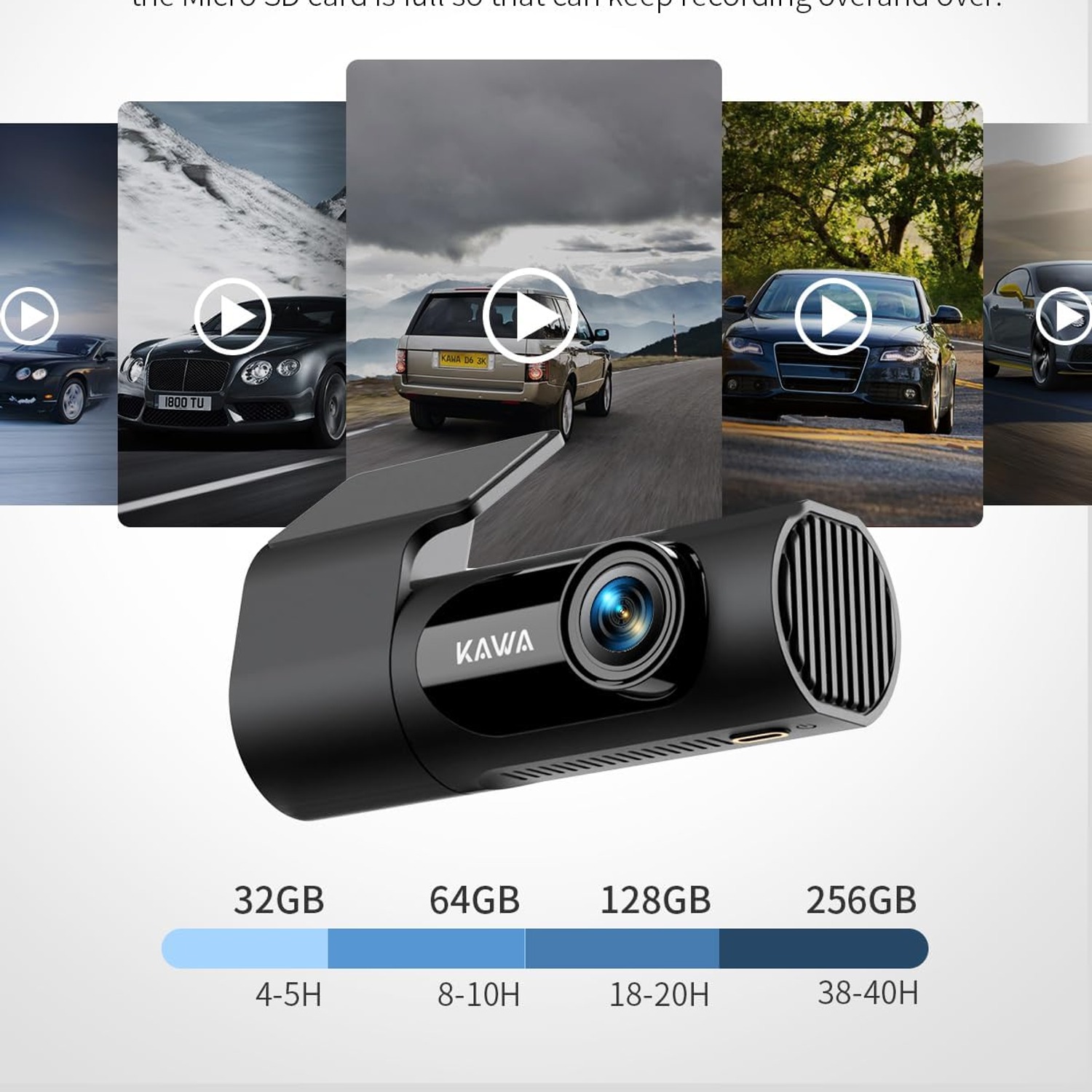 KAWA D6 3K Voice Control Dash Cam with Built-In WiFi