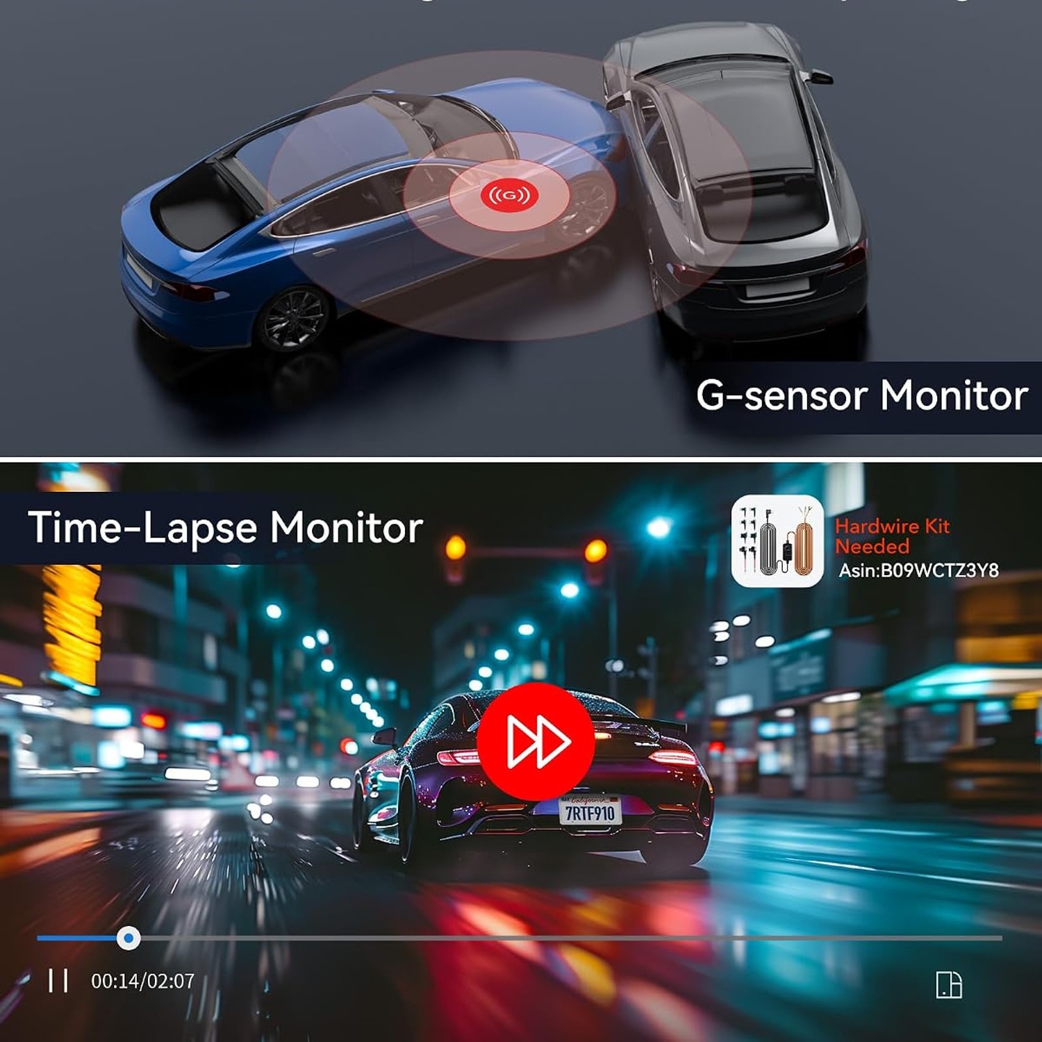 REDTIGER F9 4K Front and Rear Dash Cam with WiFi App Control: image 7