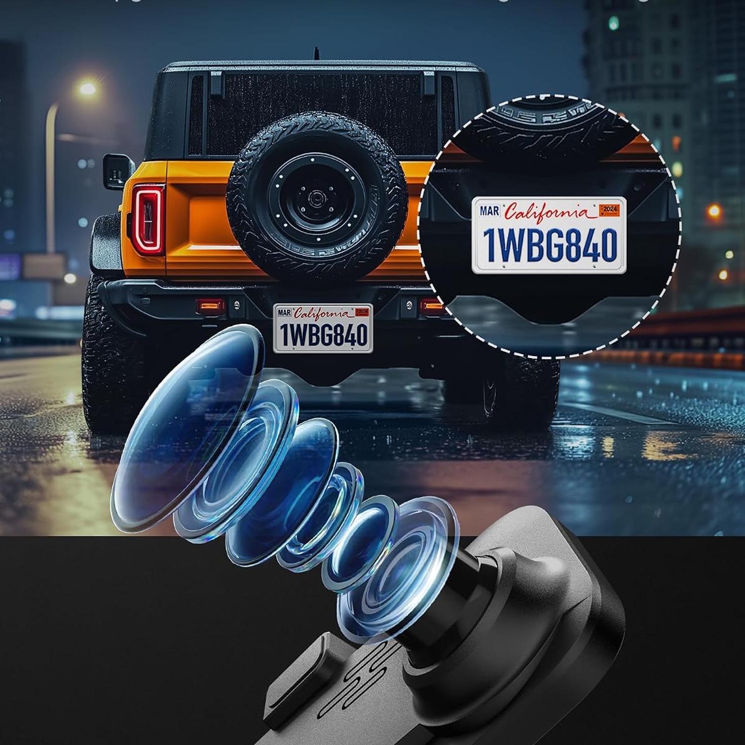 WOLFBOX G840S 4K Mirror Dash Cam with 12-Inch Touchscreen