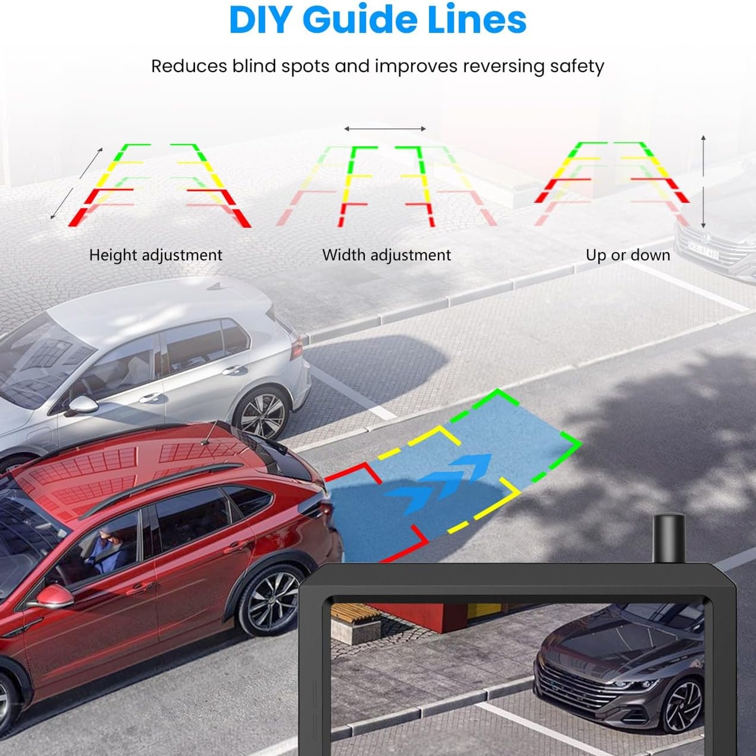 AUTO-VOX W7 Wireless Reversing Camera with 5 Inch Monitor