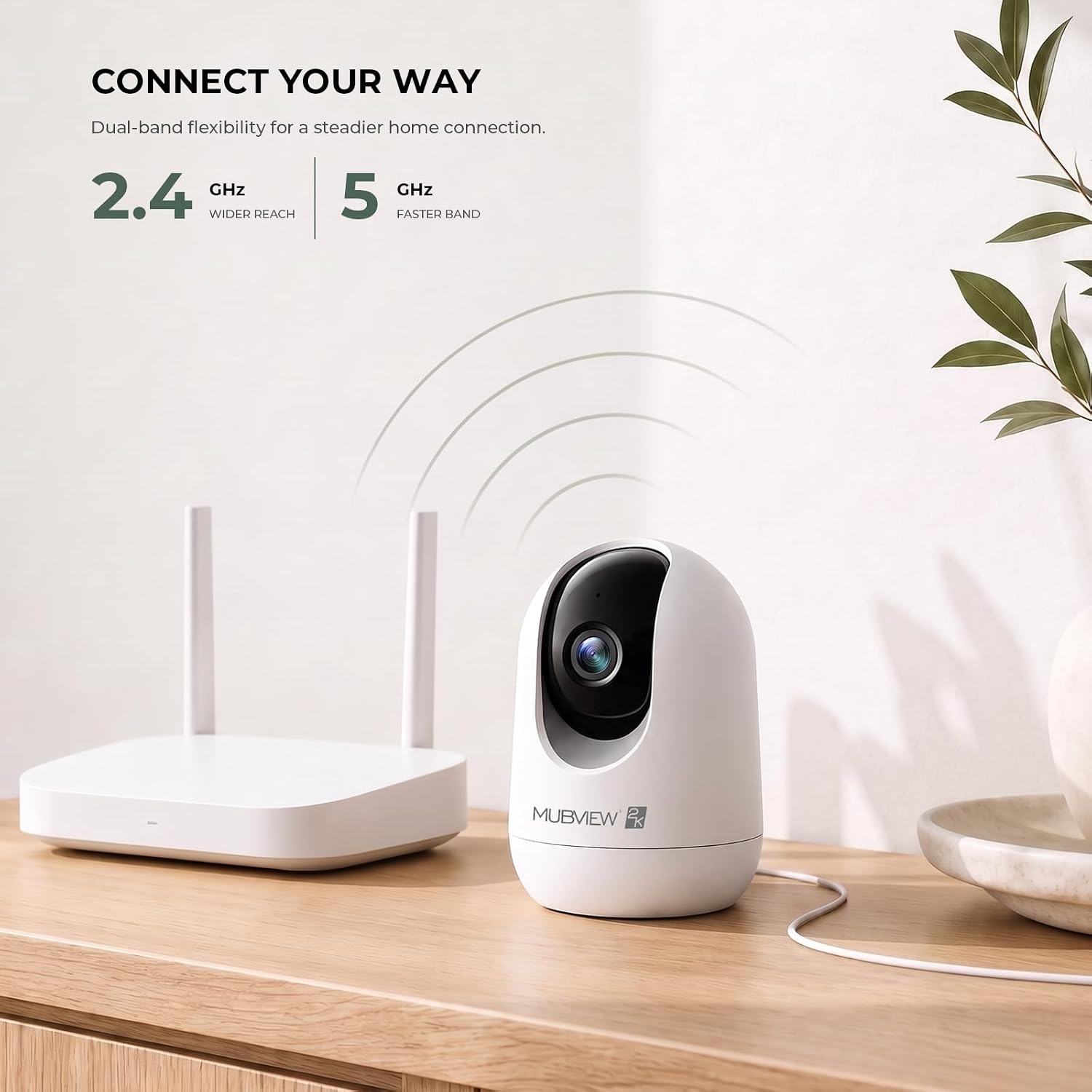 2K Pan Tilt Indoor Security Camera: image 3