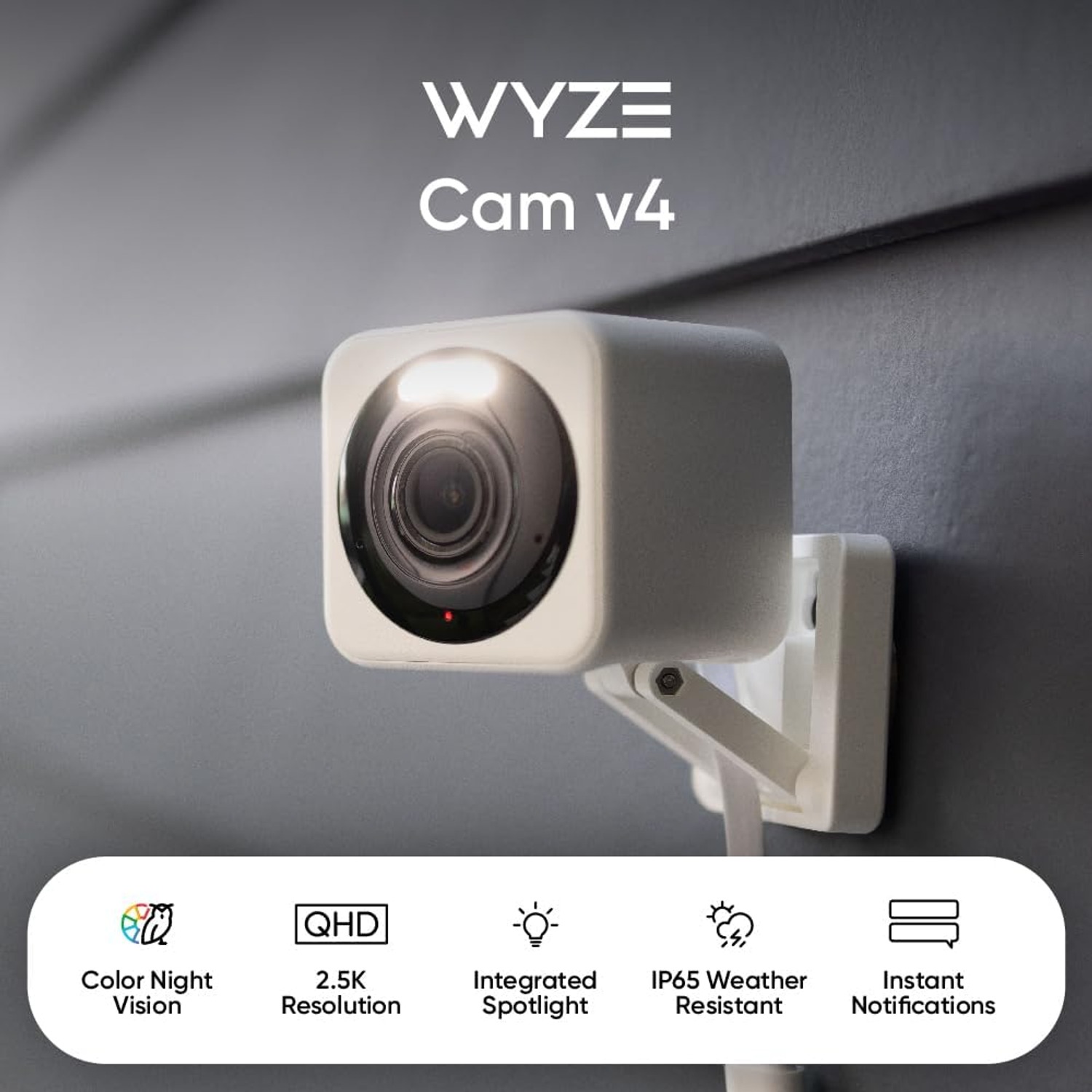 2K Smart Home Security Camera with Colour Night Vision