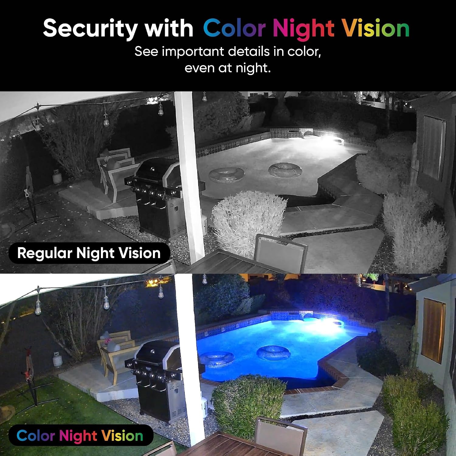 2K Smart Home Security Camera with Colour Night Vision