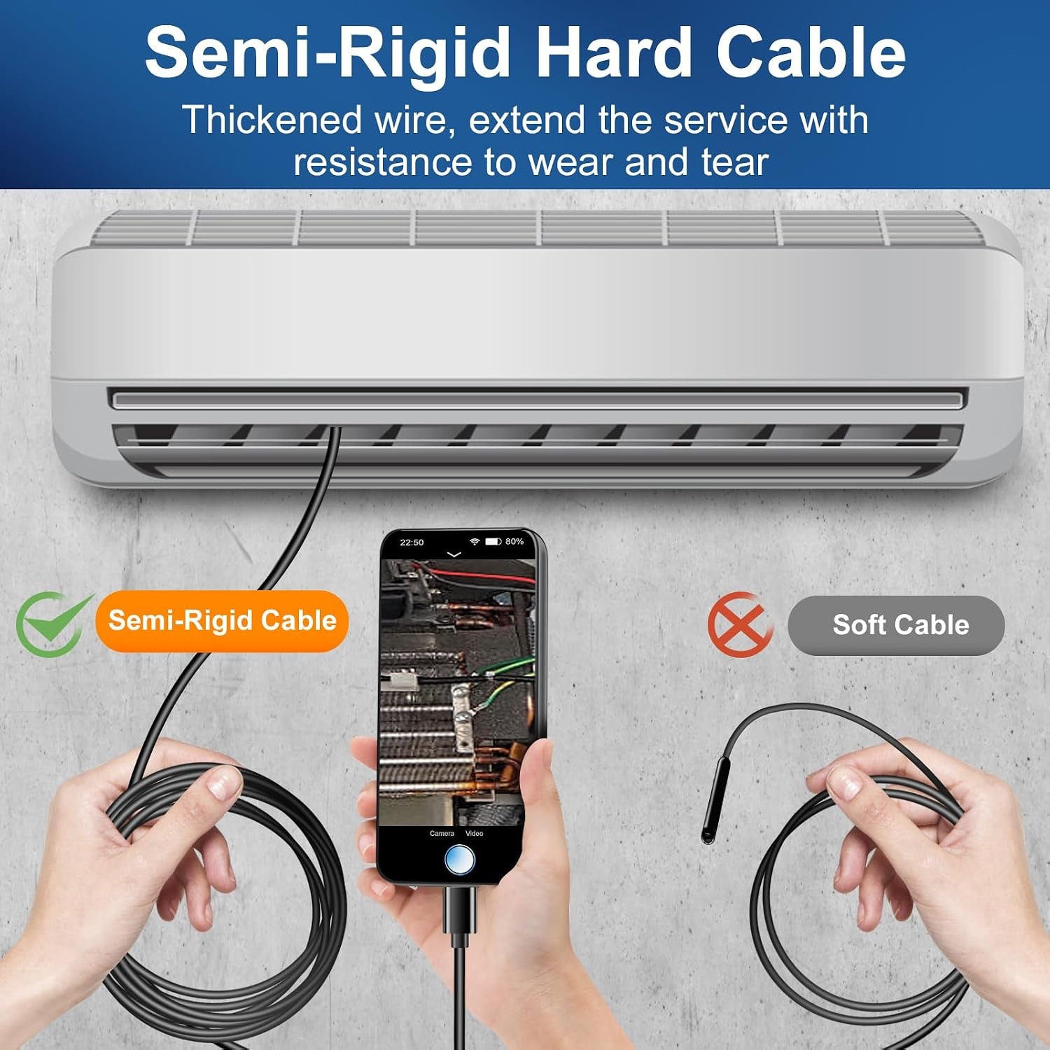 AURTEC Dual Lens Endoscope Inspection Camera