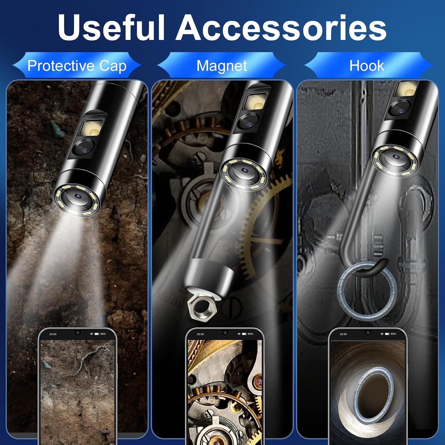 AURTEC Dual Lens Endoscope Inspection Camera