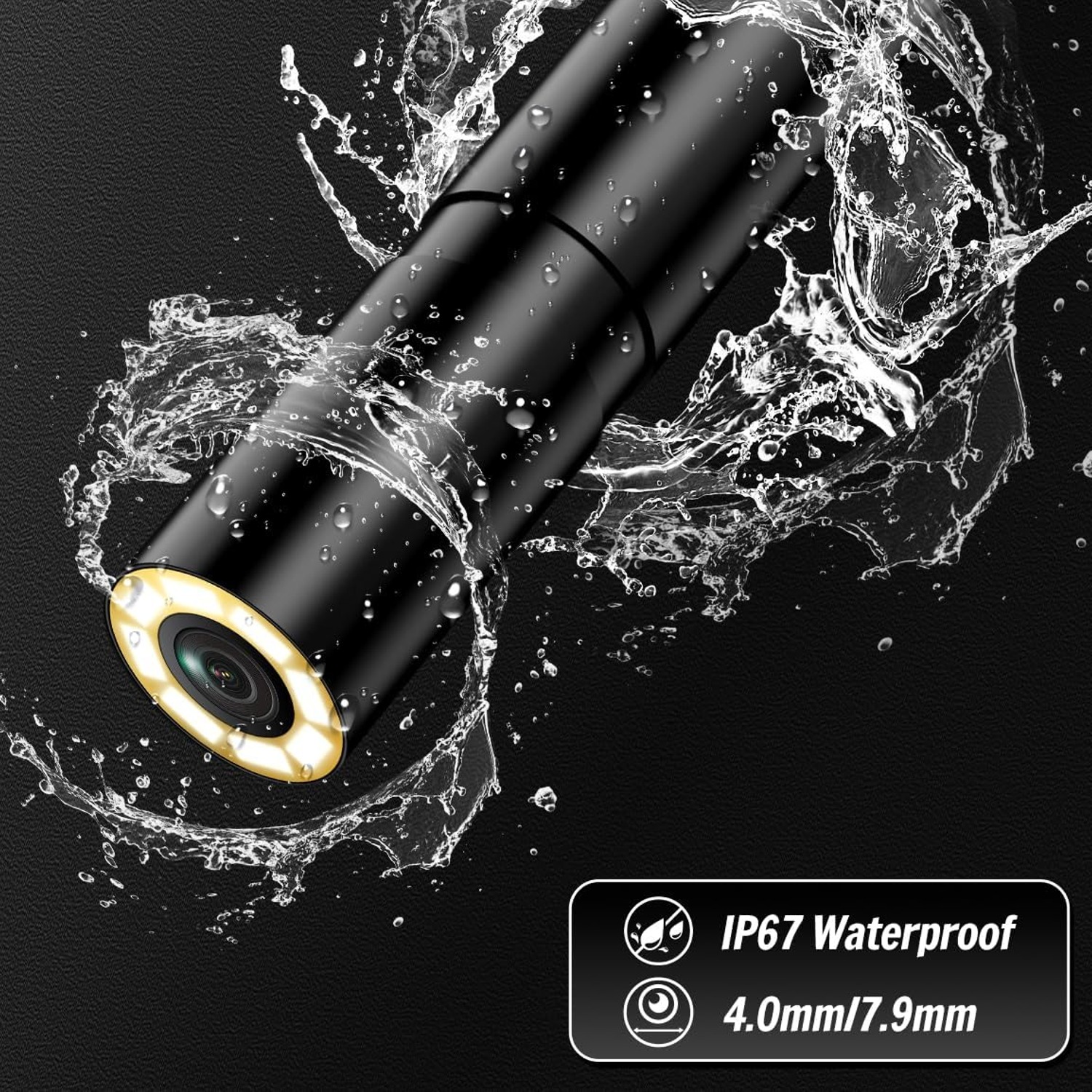 Ferdiiz 1920P Endoscope Inspection Camera with 5m Semi-Rigid Cable