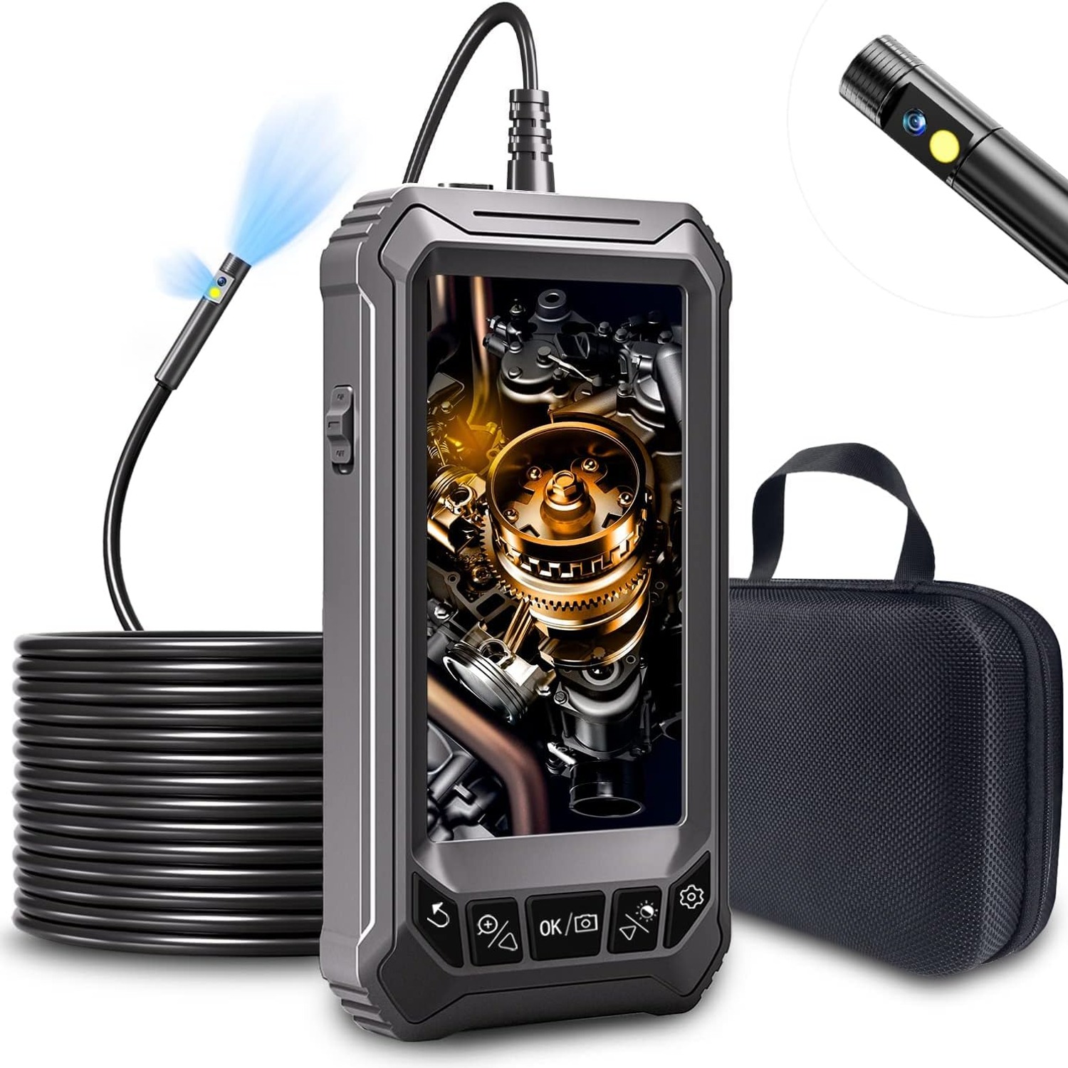 Koreal Dual Lens Inspection Camera with 5 Inch Screen