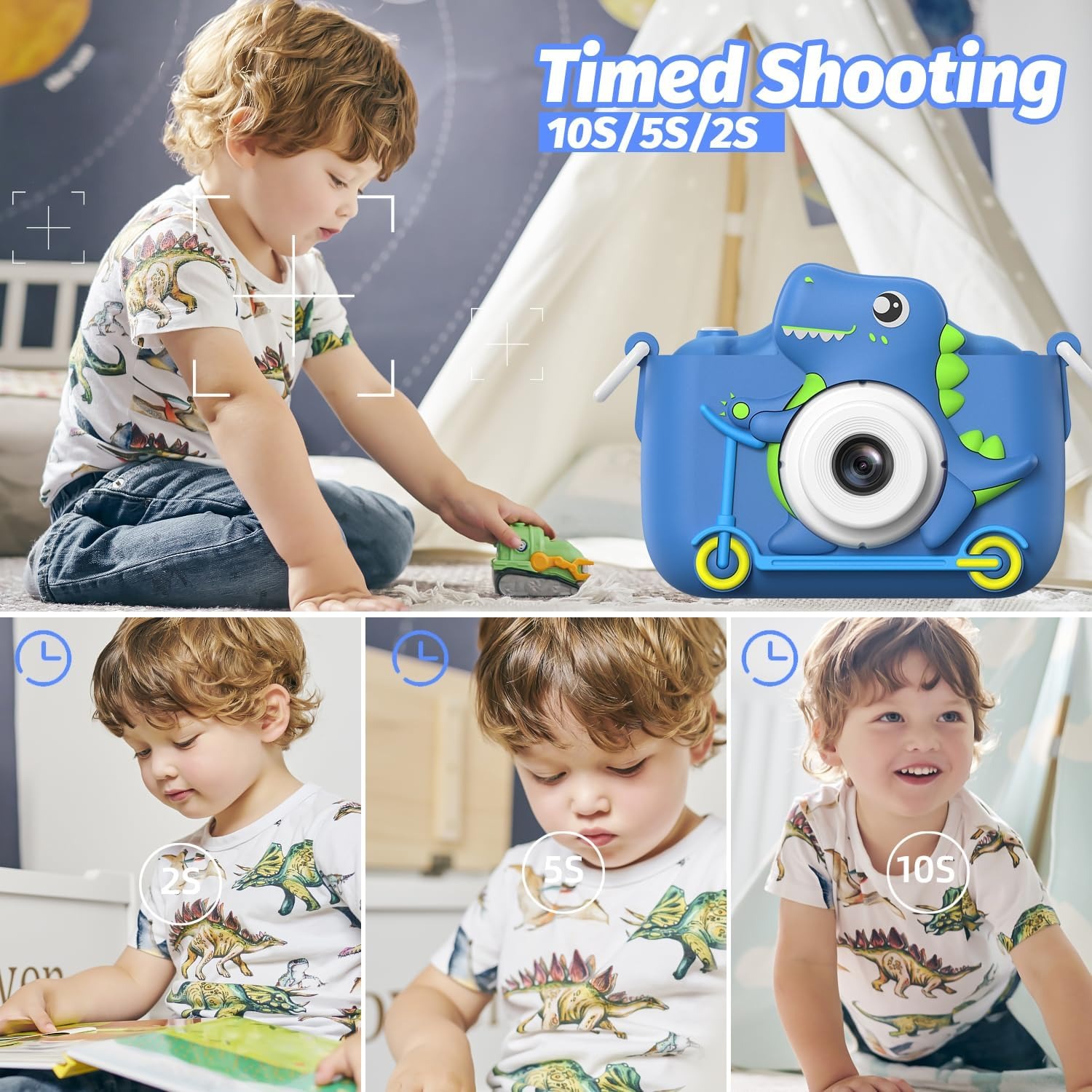 Mgaolo Kids Camera for Ages 3 to 12 with Games and 32GB Card