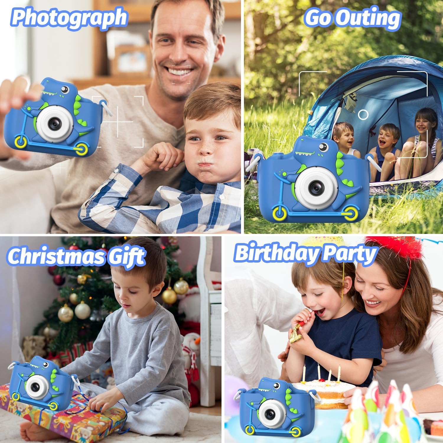 Mgaolo Kids Camera for Ages 3 to 12 with Games and 32GB Card