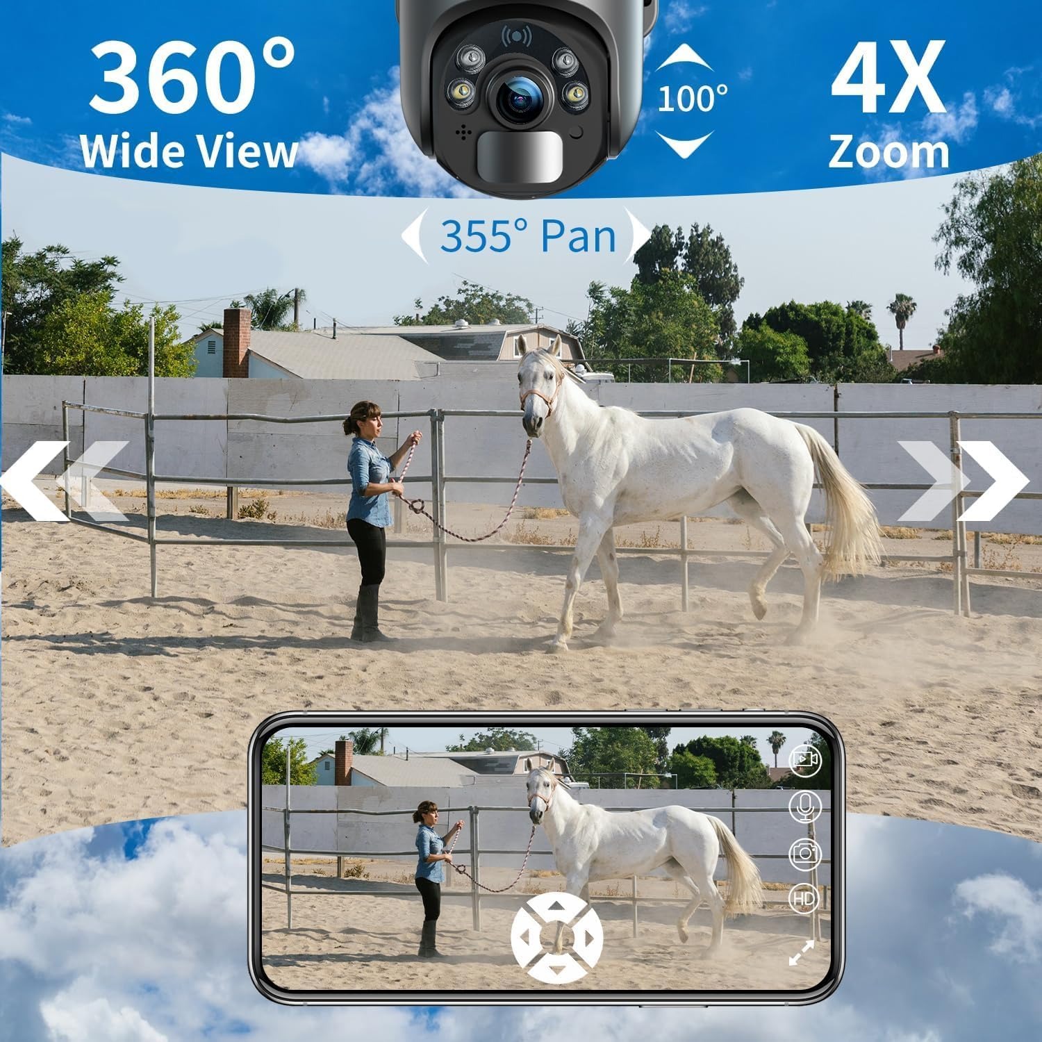 4G Solar Security Camera with SIM Card Slot