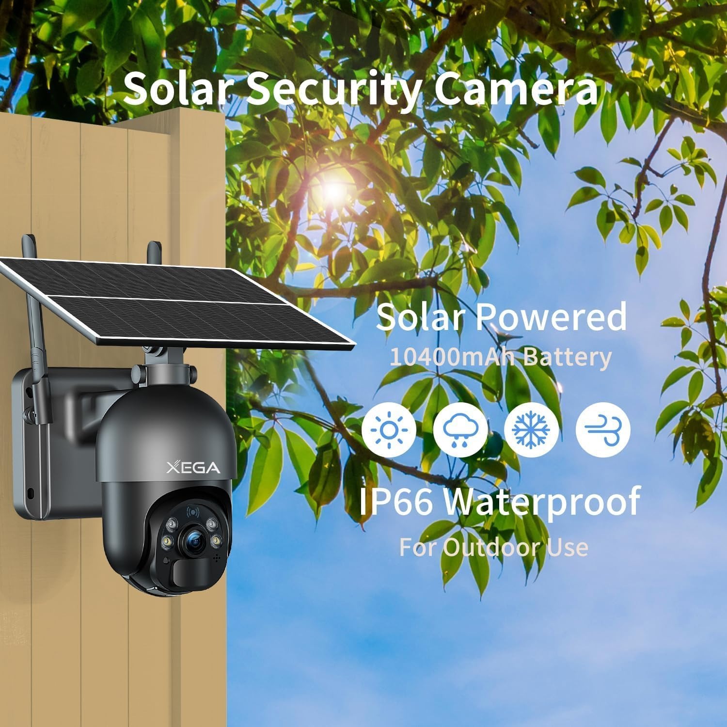 4G Solar Security Camera with SIM Card Slot
