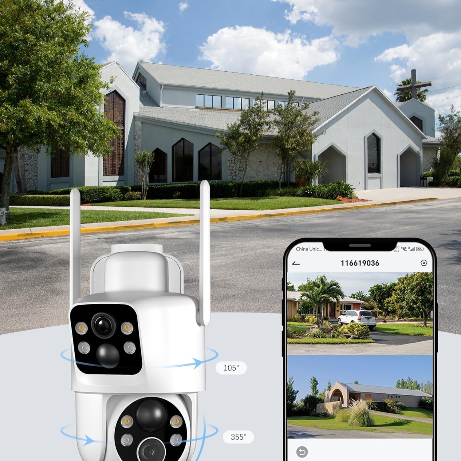 Dual Lens Outdoor Security Camera with Solar Panel: image 8