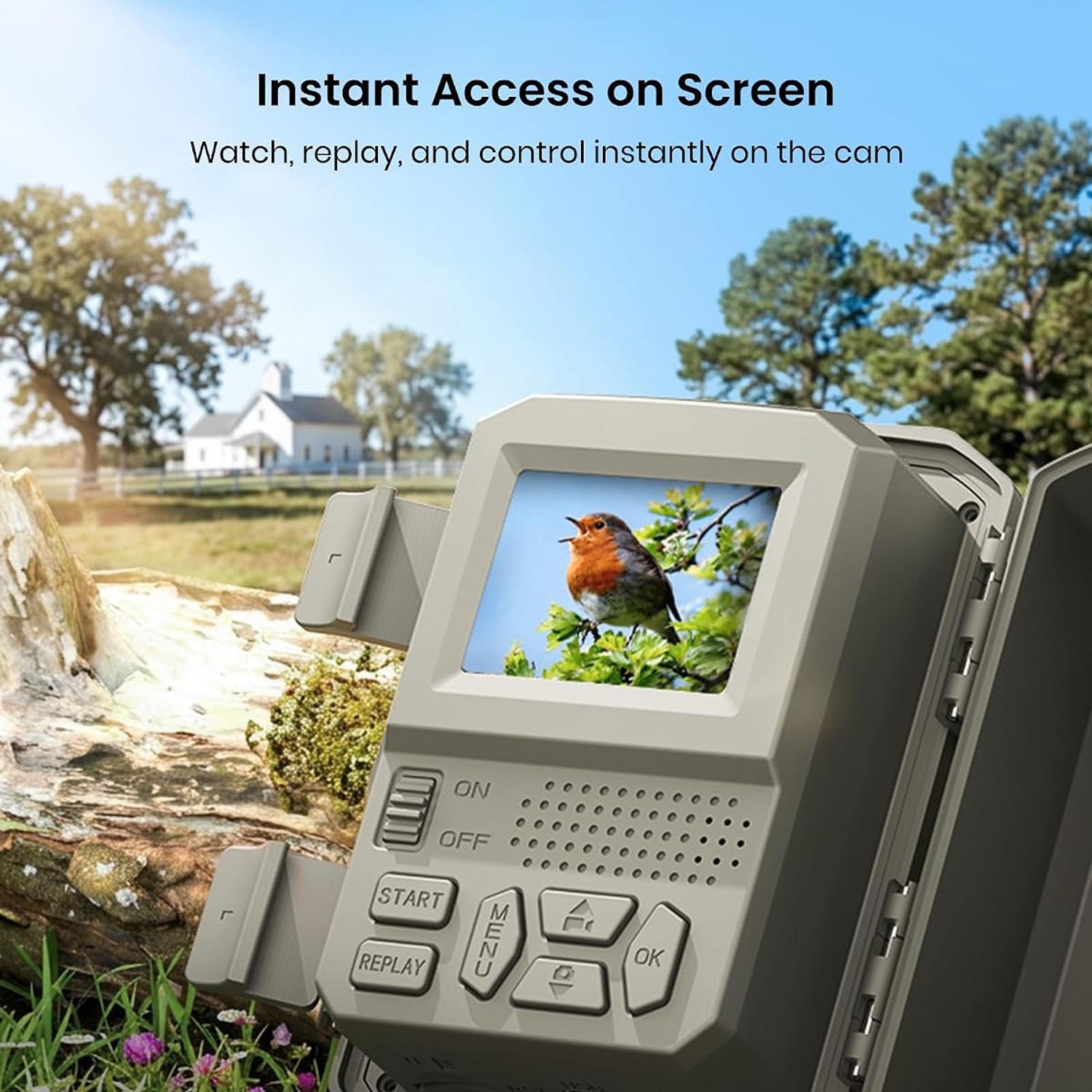 Solar Powered 4K Trail Camera with 64MP Photos and Night Vision