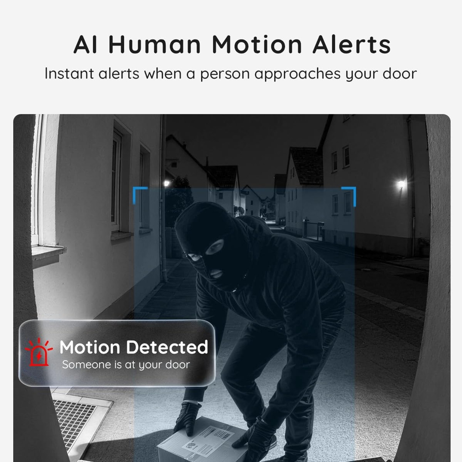 2K Wireless Video Doorbell Camera with Human Detection