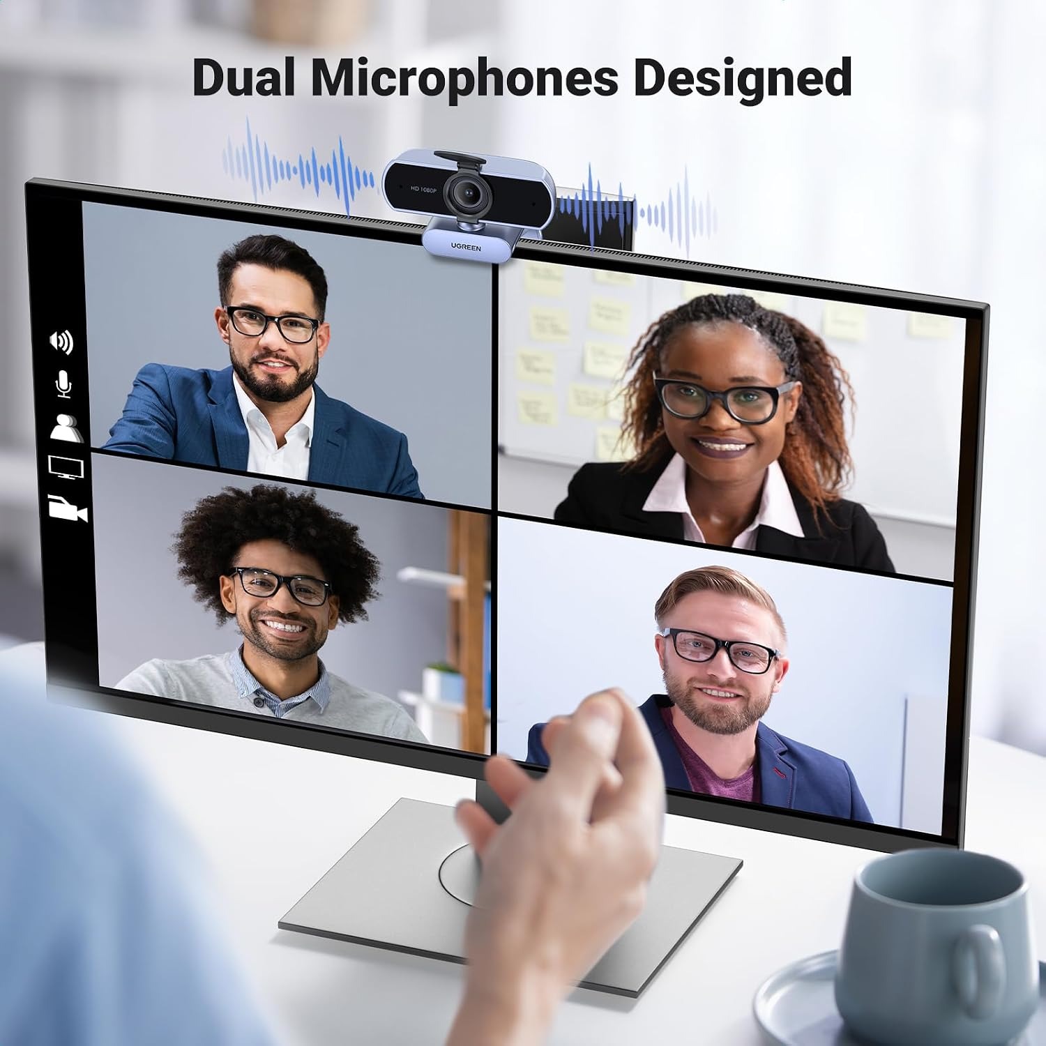 UGREEN 1080p USB Webcam with Dual Microphones