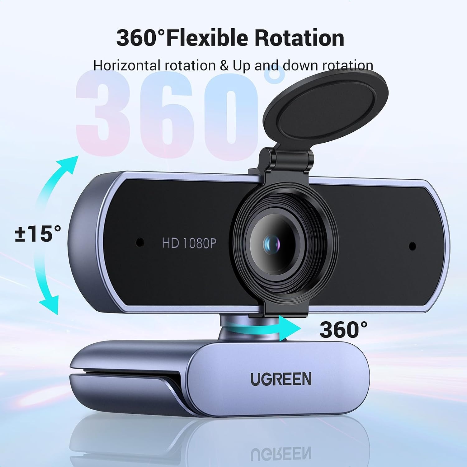 UGREEN 1080p USB Webcam with Dual Microphones