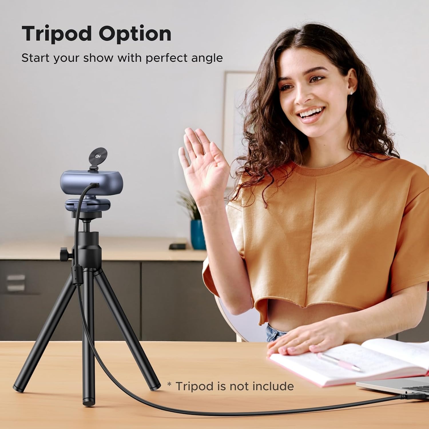 UGREEN 2K Webcam with Privacy Cover and Dual Microphones